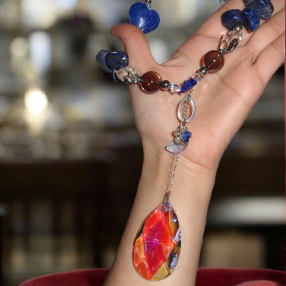 Gemstones Necklace & Matching Earrings Set-NWOT